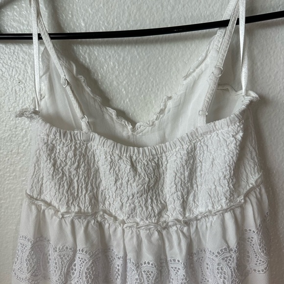 Jessica Simpson White Spaghetti Strap Boho Chic XS Maxi Summer Dress Brand New - Picture 8 of 9